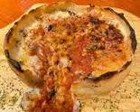 アンチョビとキノコのシチリア風シカゴピザ  Sicilian Chicago pizza with anchovies and mushrooms（【おうちDE本格イタリアン】La Promessa）