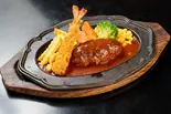 海老フライ＆ハンバーグ（ステーキハウスバッファロー）