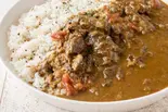 牛すじヤドカリー(中辛)+半熟カレー味玉（本格スパイスカレー ヤドカリー 谷町コーラ店）