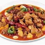 鶏肉の旨辛煮込み(新疆大盤鶏)（辛苑 上野店）