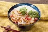 【低脂質】ヤリイカとまぐろの納豆ねば丼 Squid & Maguro Natto Neba-Don(玄米&腸活 健康ごはん お玄さんのねばとろ丼 六本木店)