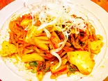 【特製みそだれ!】味噌キムチ焼うどん(餃子工房ちびすけ 梅田総本店)