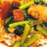 青菜と豚角煮丼/Vegetable and braised pork rice(中華料理 龍門)