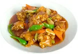 豚肉唐揚げの甘酢あんかけ（鼎魚酒場）