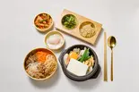 みそ豚純豆富定食とハーフビビンバ(ダイダイ渋谷ストリーム店)