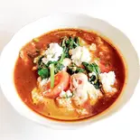 緑の野菜とトマトの豚しゃぶ（西屯田通スープカレー本舗）