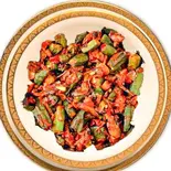 ビンディゴシュト (マトン) Bhindi Gosht (Mutton)(HAJI RESTAURANT)