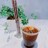 Americano(Iced)＆チュロス(チョコレート)セット（coffee＆sweets cafe kurassi）