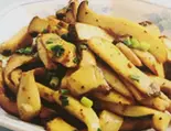 エリンギ炒め Sautéed King Oyster Mushrooms（インドアジア料理家帝 YETI）