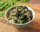 青しそ広島菜ご飯（尾道らーめん めでたい屋）