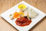 若鳥モモ肉のトマトソース ライス＆スープセット（Bulls Tokyo marunouchi）