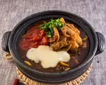 豚焼肉のトマトチーズカレーうどん(札幌トマトカレーうどん 栄店)