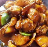 鶏肉の特製煮込み(黄焖鸡)盖饭(東城香)