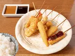 海老入り串揚げ8本定食（串揚げ処 味串）