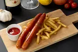 肉屋の粗挽きソーセージ2本&ポテト Double Sausage & Fried Potato(濃厚ローストビーフとハラミ丼「タルビー」 国立店)