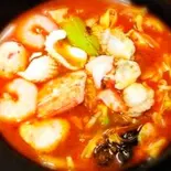 四川風激辛海鮮春雨スープ（中華食府金悦）