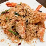 ソフトシェルエビの香りにんにく炒め（百味大厨）
