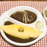 デミグラスソースオムライス＆ハンバーグ（マカロニ キッチン）