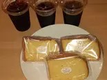 シフォンケーキ3個＆アイスコーヒー3杯（premiere cafe）