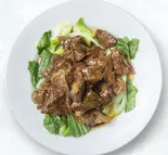 牛肉のオイスターソース炒め Beef & Oyster Sauce Stir-Fry(小星星餃子酒場)