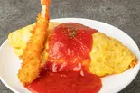大エビフライオムライス（男のオムライス EGG BOMB 新橋店）