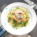 シラス、青じそ、ゆず胡椒のペペロンチーノ（ピッツエリアマリオエスプレッソ袋町店）