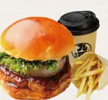 ハンバーガーセット（九重珈琲 半道橋店）