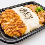 【デカ盛】にんにくスタミナ豚カルビ&熟成ロースカツプレート※即席袋みそ汁付(【元祖!デカ盛】どん亭)