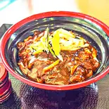 【お得なドリンクセット】長ねぎと牛すじの和風カレー丼（長ねぎ料理専門店暁）