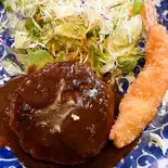 エビハンバーグ定食（お食事処 二葉屋）