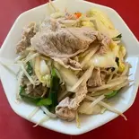 【お値下げ！】肉野菜炒め定食（喜多方ラーメン高蔵）