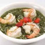 【58】サーグプラウンカレー/Sag Prawn（インド料理ガンジス）