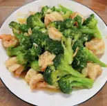 442.ブロッコリーとエビの炒め(花菜炒虾仁)（湘逢中華料理）