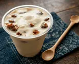 かりんとうを楽しむやわらかお豆腐ジェラート（お豆腐スムージー専門店 美的甘物）