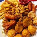 揚げ物セット・唐揚げ(4個)＆フライドポテト(200g)＆ 粗挽きソーセージ(5本)（ChuuChuuフルーツ盛り盛りアサイーボウル Fruit-packed Acai Bowl 三鷹店）