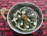 ほうれん草マトンカレー sag mutton curry（エベレスト・ロティー・カフェ）
