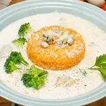 ゴルゴンゾーラのチーズ焼リゾット Gorgonzola in Grilled Cheese Risotto(RajaVetta 池尻店)