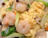 海老と玉子の野菜炒めセット(大福館)