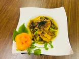 Lươn Xào Chuối Đậu あげ豆腐と若バナナ、ウナギ炒め（79MINATO RESTAURANT）