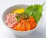 ねぎとろ・サーモンの贅沢2色丼 salmon＆negitoro don（本気のねぎとろ市場 鬼塚 鶴見店）