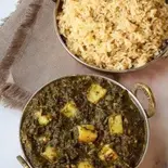 ほうれん草じゃがいもカレー Spinach ＆ Potato Curry（ニュータジマハルエレベスト十三店）