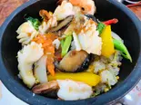 海鮮あんかけ石鍋チャーハン（京鵬飯店）