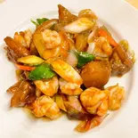 36. 牛筋と海老の煮込み(蹄筋烧虾仁)（湘逢中華料理）