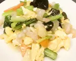 えび、玉子と多種野菜塩味炒め（中華料理 点心楼台北博多駅南店）