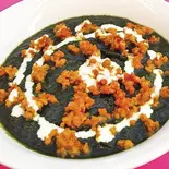 ほうれん草キーマカレー Sag Keema（インドレストラン サヒーマハル）