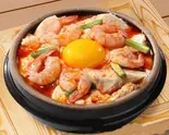 エビチーズスン豆腐チゲ(ご飯,おかず3品付き)（新大久保韓国横丁 第一食堂）