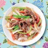 沙茶牛柳(牛肉の沙茶醤炒め)（池袋 茶舘）