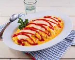 チキンたっぷりチーズオムライス Cheese Omelette Rice with Lots of Chicken（麻布チキンオムライス 新栄店）