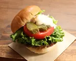 F-1167】フレッシュハンバーガーBurger with fresh vegetables（ハンバーグ＆バーガー TERU 博多駅前通り店）