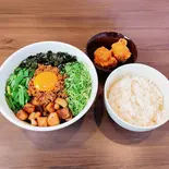 【がっつり】台湾まぜそば・ライス・からあげ2個セット（ラーメンKING）
